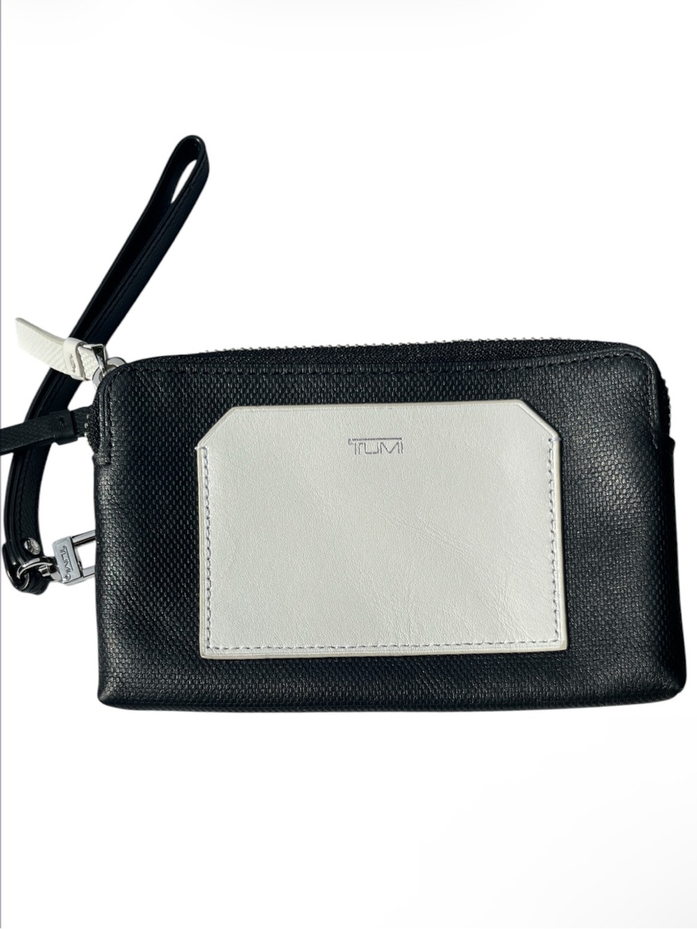 TUMI Double Zip Leather Wristlet